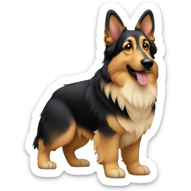 Long haired German shepherd with a corgi body  sticker