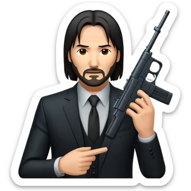 John wick emoji 100x100 pixel Up to 127 KB in size sticker