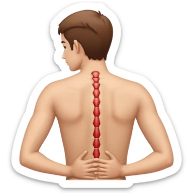 back pain, focus on humen back sticker