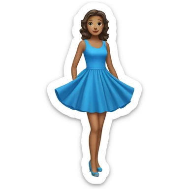 blue dress sticker