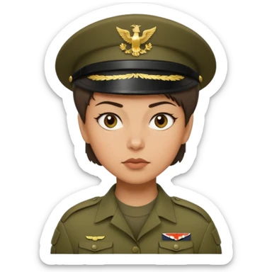 female soldier hair style wit\h out cap sticker