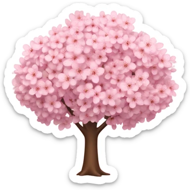 pink cherry blossom tree sticker