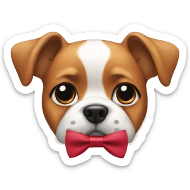Dog with a bow tie  sticker