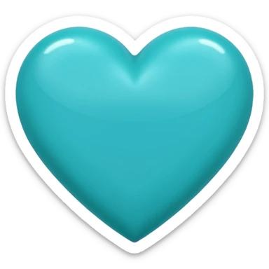 Turquoise heart sticker