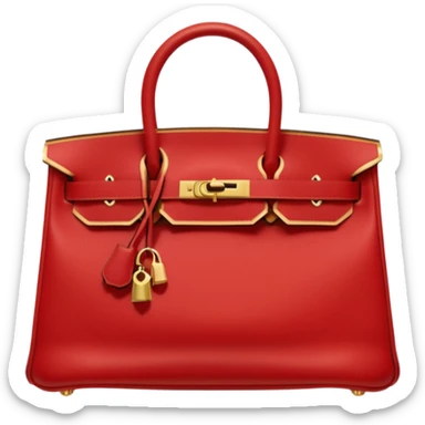 hermes red bag sticker