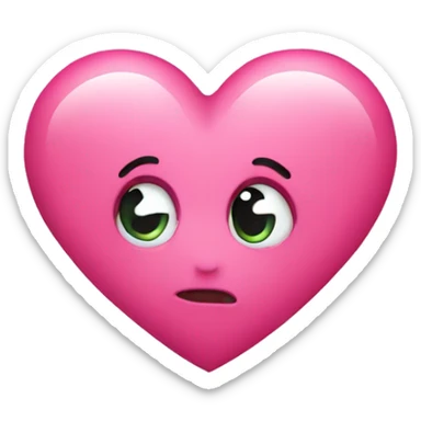 Pink heart sticker
