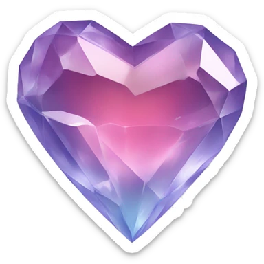 Crystal heart sticker