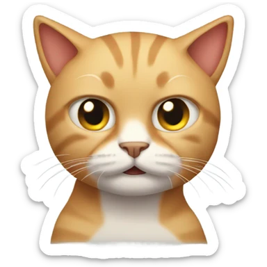 cat with muscles sticker