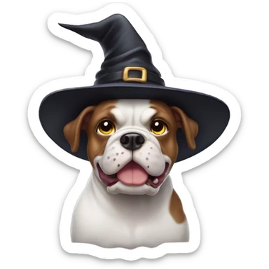 witch bull dog sticker
