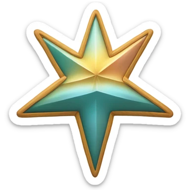 Una estrella partida a la mitad sticker