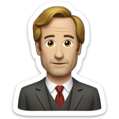 Saul goodman with thinner hair sticker