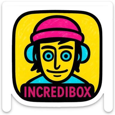 Incredibox in the style of an icon, colorful, vibrant, sprunki, flat design, minimalist sticker