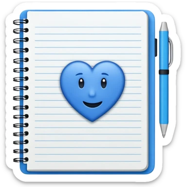 Blue notebook sticker