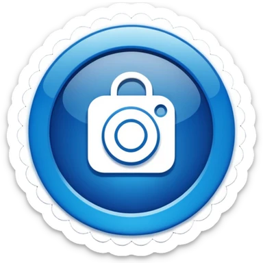 A high-resolution 2D icon of an Instagram-style verified badge. 8 jagged circle sticker