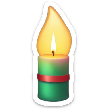 christmas candle landern sticker