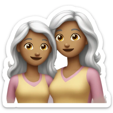 three caring women sticker