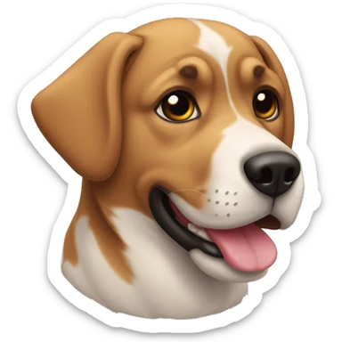 perro con anteojos negros grandes saludando sticker