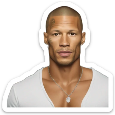 Jeremy Meeks as a beach bum sticker