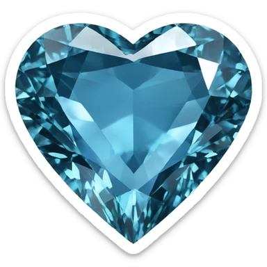 Heart shaped 56-carat blue diamond sticker