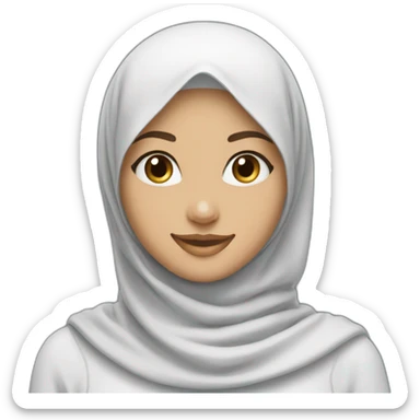 hijab girl with beatiuful smile and good eyes sticker
