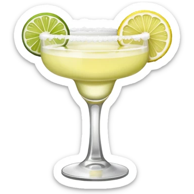 a classic margarita cocktail only one lemon  sticker