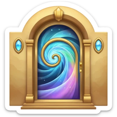 magical door portal sticker