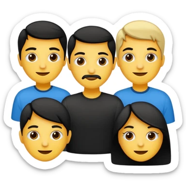 Siyah dümdüz saçlı makyajı soft ve ruju kiko  olan bir kız sticker