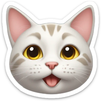 Cute cat blowing kiss sticker