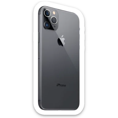 space gray iPhone 16 Pro, minimal background, side view sticker