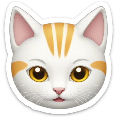 white cat have nine tails sticker