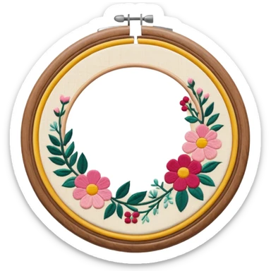 embroidery hoop sticker