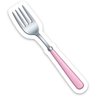 babypink fork sticker