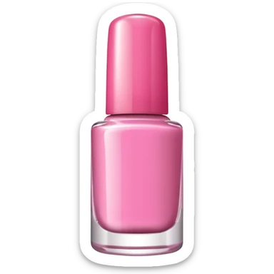 pink nail polish bottle sticker