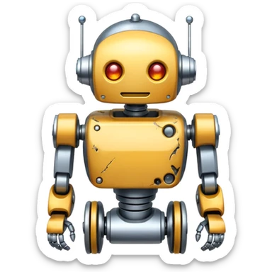 Drop robot sticker