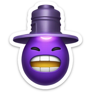 Purple electricity sticker