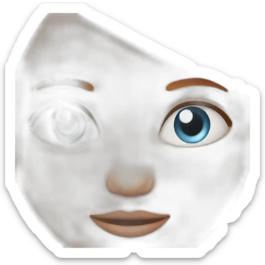 Girl long straight redhead pale blue eyes sticker