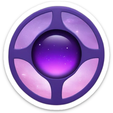 a purple portal to another galaxy sticker