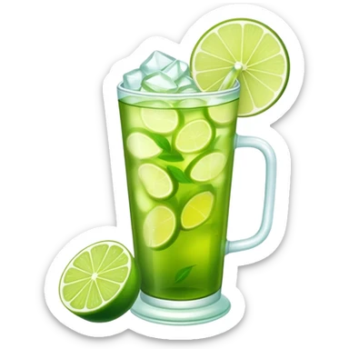 Green Tea lime Iced tea sticker