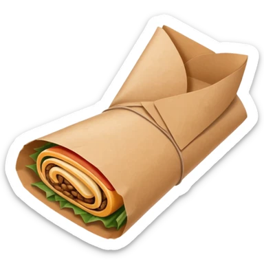 brown paper wrap usually found in indonesian stall sticker