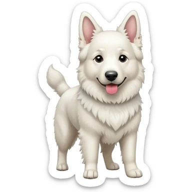 white Swiss Shepherd dog sticker