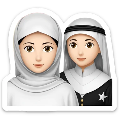 Gözleri kapalı, beyaz tenli ve siyah kıvırcık saçlı saç boyu orta omuzlarında bir kadın avatar, battaniyeye sarılmış halde beyaz bir Türk kahvesi fincanından içeceğini huzurla yudumluyor. sticker