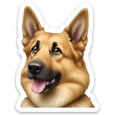 Berger allemand, un peu vieux, avec le museau blanc, à cause de la vieillesse sticker
