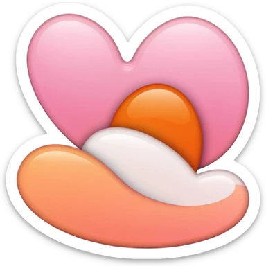 Pinkorangewhite sticker