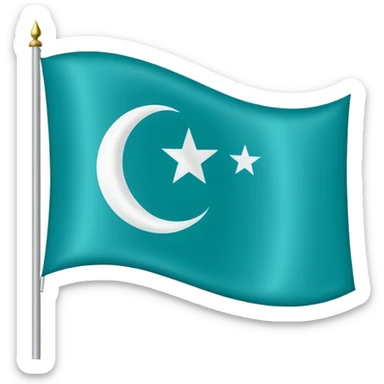 Turkuaz renginde türk bayrağı yapar mısın. Bayrak. I want to flag. 🇹🇷 Like this but turquoise. İt's must be turquoise. İt's just emoji  sticker