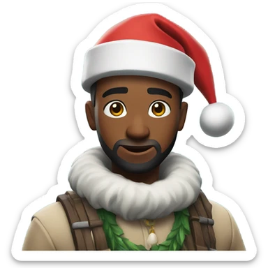 Christmas Fortnite character sticker