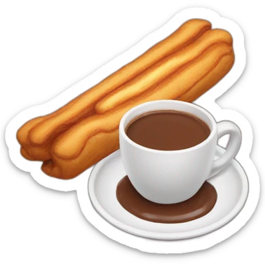 Churros and a cup of hot chocolate  sticker