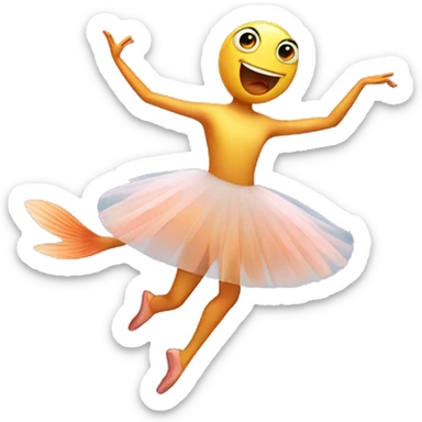 Fish doing ballet sticker