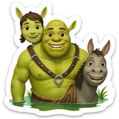 Starter pack shrek  sticker