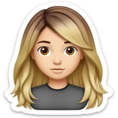 pelo con mechas californianas sticker