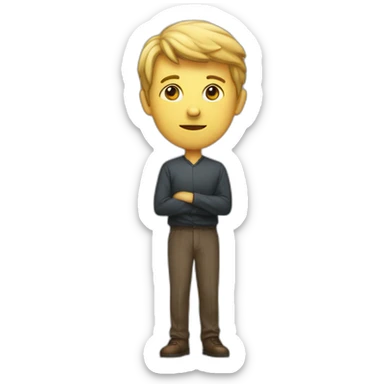 Man standing on a pedestal sticker